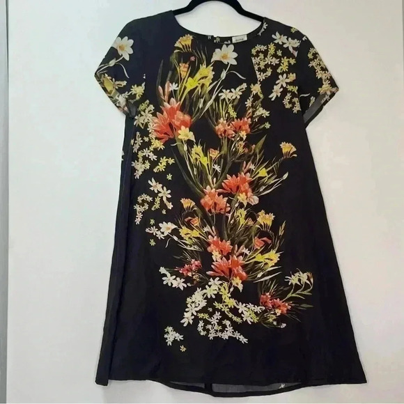 Some Days Lovin Botanic Floral Print Swing Dress Brown Sz S - Picture 2 of 14